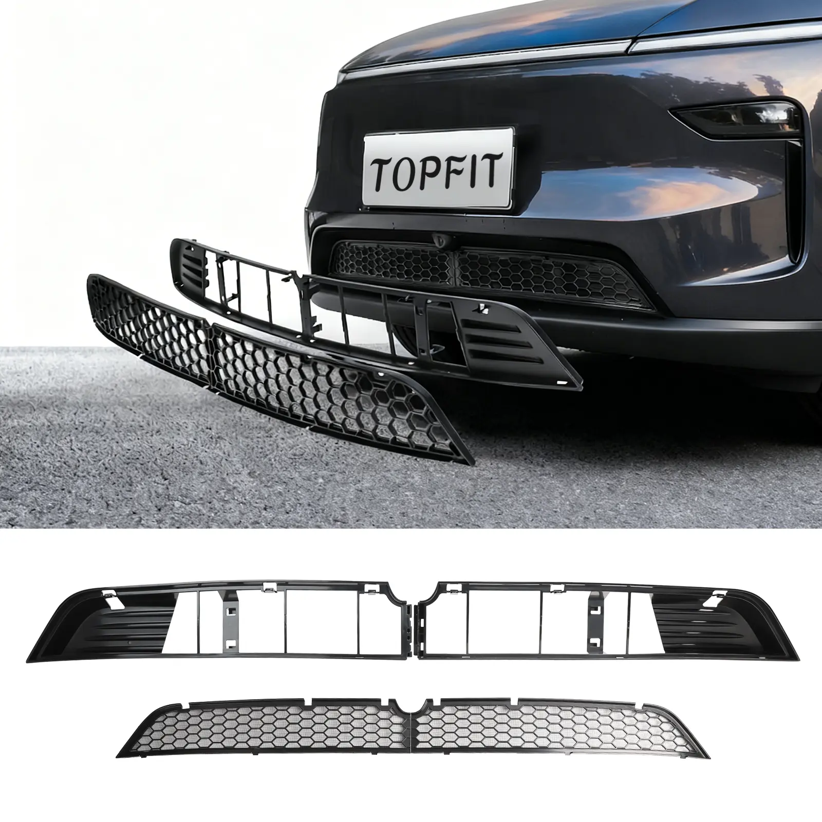 Topfit Grille Mesh Inserts for 2026 Tesla New Model Y Premium Front Air Inlet Vent Grille Cover Replacement for Tesla Model Y Juniper Accessories (Not fit 2026 Standard & Performance),tesla accessories