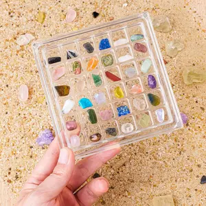 Mineral Rock Crystals Gift Box, 36pcs/box Gemstone Healing Energy Stone Collection, Irregular Shape Natural Stone Specimen