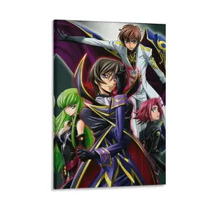 Code Geasse Lelouch of The Rebellion Posters ， Anime Decorative Wall Art Painting Canvas Poster Gifts. (12) Canvas Poster Bedroom Decor Sports Landscape Office Room Decor Gift Frames Ornaments Artistic Decoration Print Photo Frame-.
