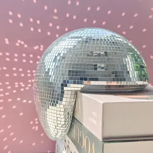 Melted Disco Ball Decor,Handmade Reflective Mirror Ball,Aesthetic Shelf Decor for Bedroom, Office, Living Room, Sparkling Disco Sculpture Modern Home Decor,