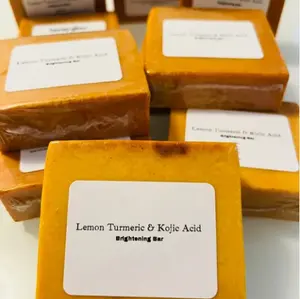 Lemon Turmeric & Kojic Acid Brighetning Soap, Dark Spot Remover, Acne Remover, Kojic Acid Soap