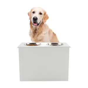 Petmaker Elevat ed Dog Bowls wi th Storage 16" Feeding Tray