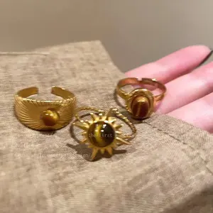 Tiger's Eye Alloy Ring