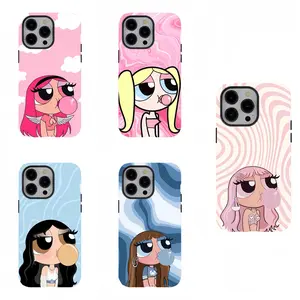 Cute P0w3rpuff Girls Phone Case|Gifts For Women |Cartoon Phone Case |Aesthetic Y2K Cartoon Protective Case (Shockproof) For iPhone 17 16 15 14 13 12 11 for Samsung S21 S22 S23 S24 S25 Phone Case|Tough phone case|Christmas gift
