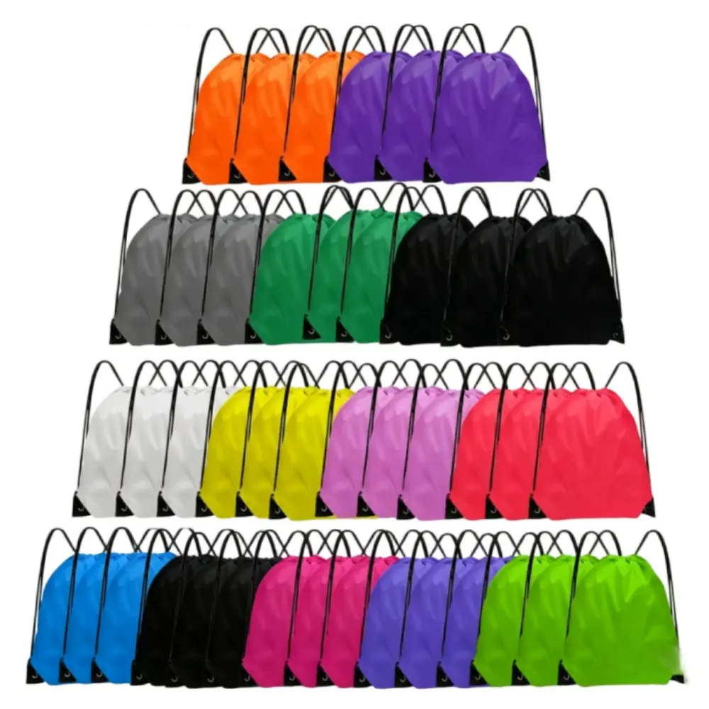 42 Packs Drawstring Backpack Bulk, String Backpack Drawstring Bags Cinch Bag Sackpack for Men Women Gym (Colorfuls)