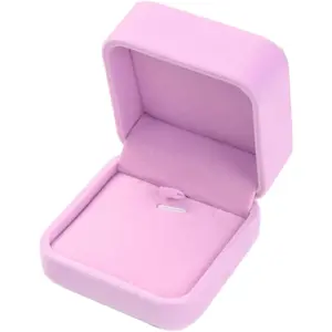 Necklace Pendant Gift Jewelry Display Box 2.8 x 2.8 x 1.6 inches Pink