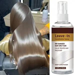 3.38oz Leave-In Hair Spray for Dry Frizzy Hair, Hair Strengthening Moisturizing, Smooth and Soft with Oil Control, No Rinse Heat Protection for Summer, Easy to Use Anytime, Haircare Spray