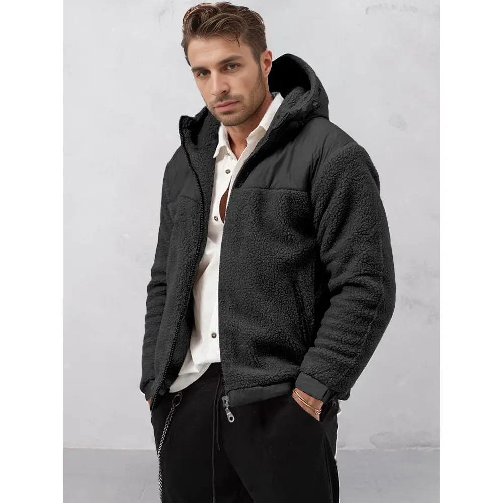 Coofandy Men's Urban Warm Polar Fleece Jacket, Menswear Clothes Tops with Spandex Fabric, Coats