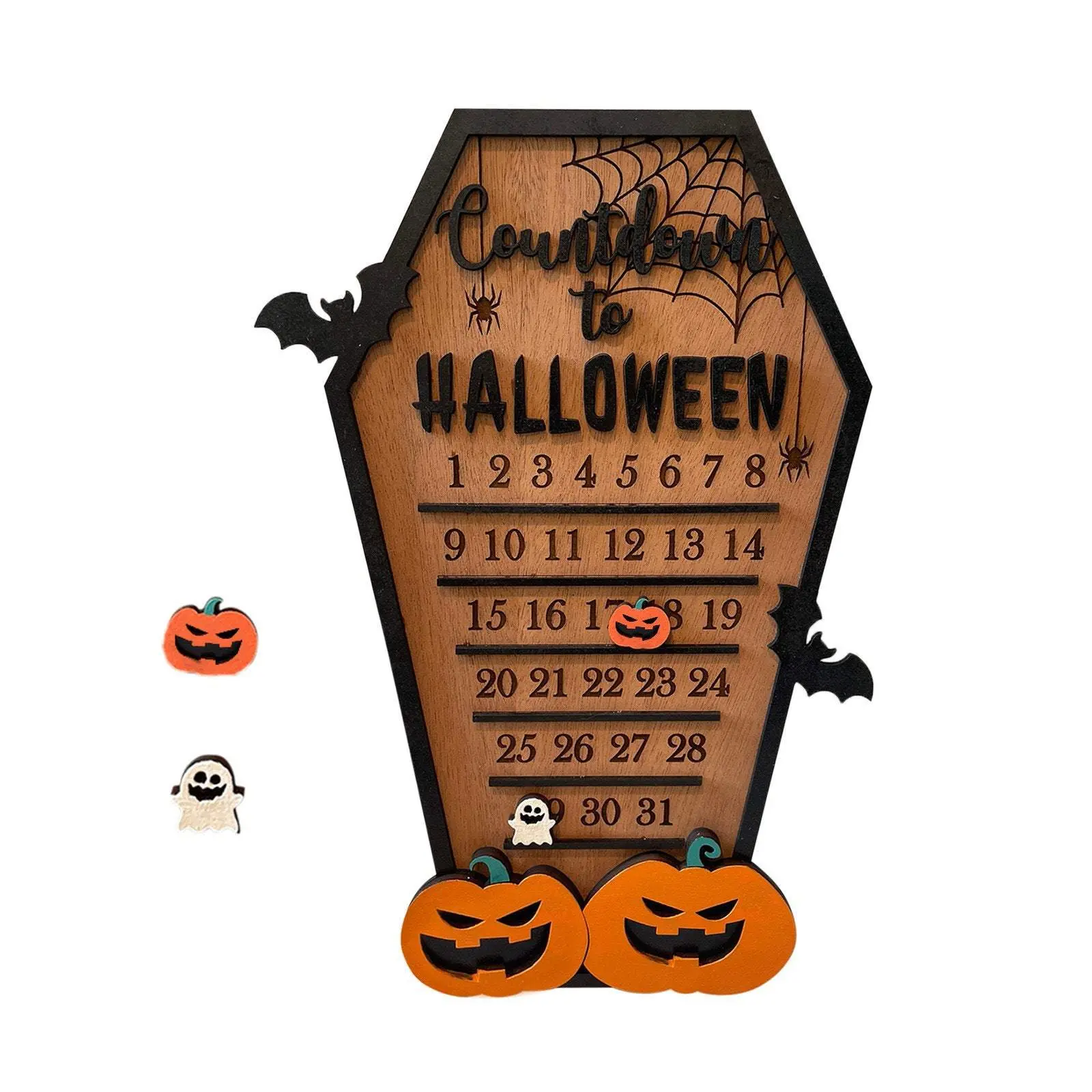 Wooden Halloween Calendar