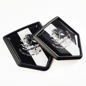 car stuffBlack Mexico Flag Decal Sticker Car Emblem Mexican Flag Car Decoration Accessories Shield for Truck Vehicles Cars, 2 Pack