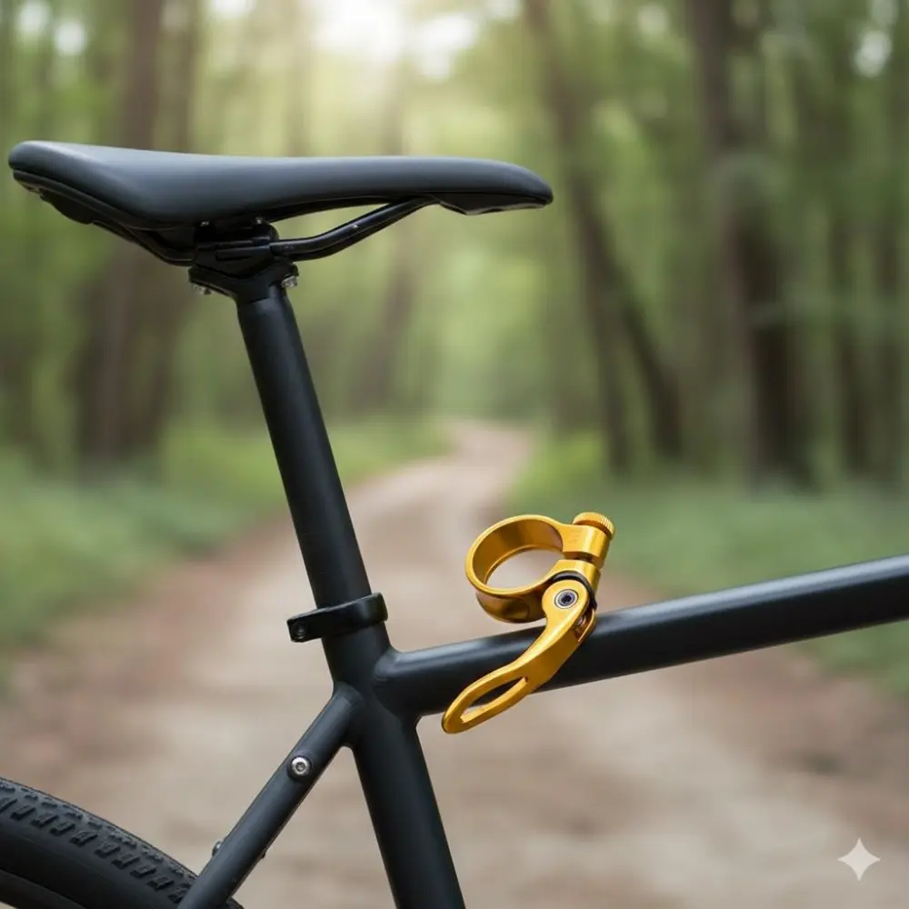 31.8mm Alloy Bicycle Seatpost Quick Release Clamp, Universal Road & MTB Upgrade, Lightweight Anti-Rust Lock, Maintenance-Free Anti-Slip Design, One-Second Saddle Height Adjustment Tool