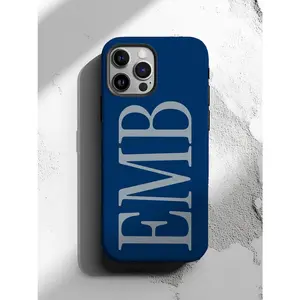 Initials Phone Case, Personalized Initial Cases, Monogram Phone Case, Initials Cases, iPhone Case Compatible with iPhone 15 16 14 17 Pro Max 13 12 11 XR AIR XS Plus Cute Soft Silicone Drop Protection Rugged and Durable gift for her