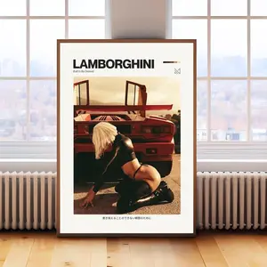 Lamborghini Countach Poster Red Supercar Wall Art Classic Car Print Garage Decor Retro Lamborghini Poster Man Cave Wall Art Car Gift