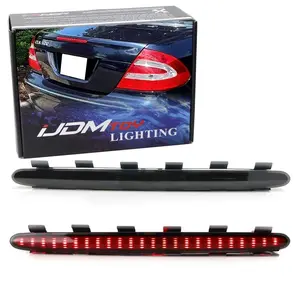iJDMTOY Dark Smoked Lens Full LED Trunk Lid Third Brake Light Bar Assembly For 2003-2009 Mercedes-Benz W209 C209 CLK-Class Coupe/Cabriolet