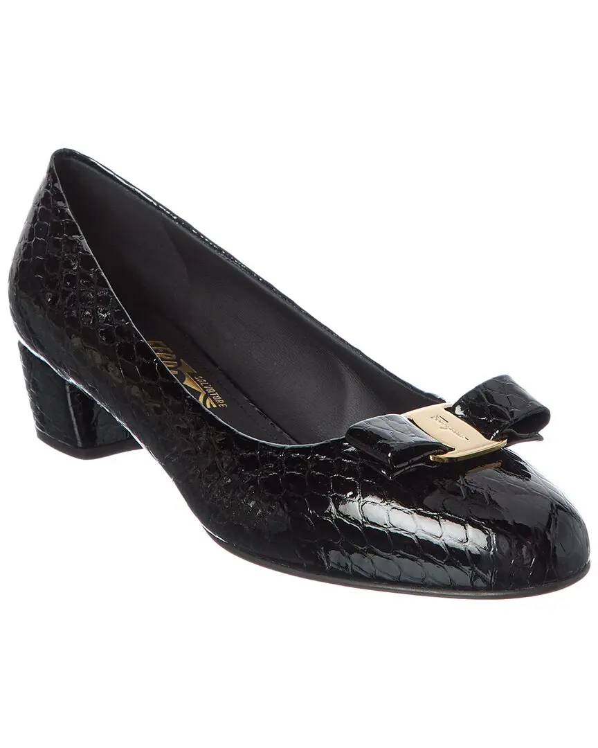Ferragamo Vara Ornament Leather Pump