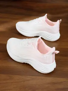Women's Casual Sports Shoes, Height Increasing Thick Sole, Comfortable Sneakers, Breathable Party Shoes, Fall Low Heel Boots