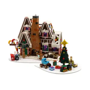 White Acrylic Display Base Compatible with LEGO® 10267 Winter Village Gingerbread House - Set Not Included