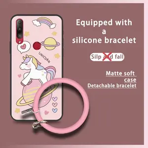 heat dissipation Bracelet Phone Case For Asus ZenFone Max Shot ZB634KL Waterproof Back Cover Solid Color Creative Cute Personality Ring Protective Soft Case Funny Anti-knock Youth