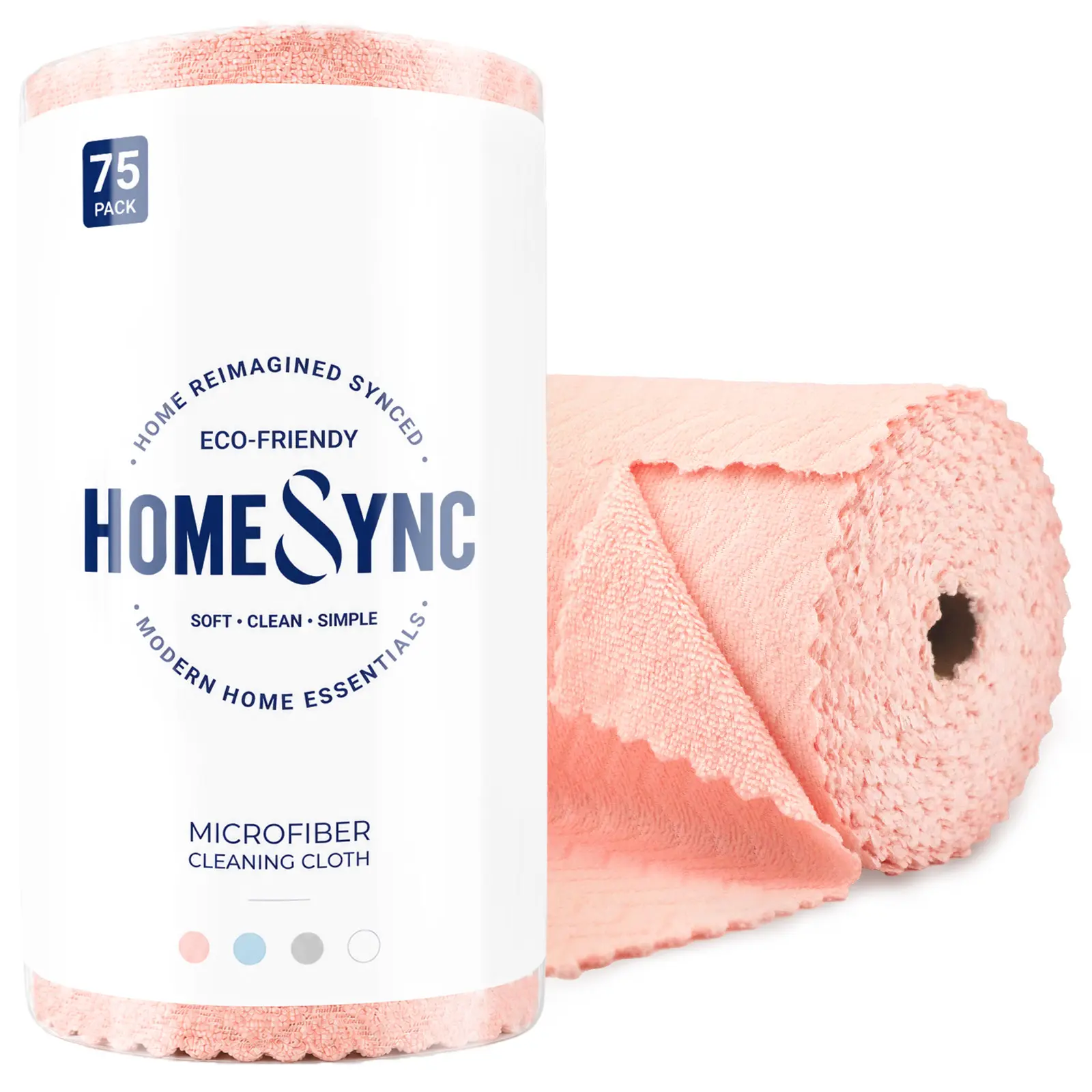 Silky Microfiber Multi-Task Cloth Roll - 20/75 Pack Multi-Piece Reusable Microfibre Cleaning Cloths, Absorption Soft Durable Scratch-Free Towels, Machine Washable for Home/Car Kitchen Replacement Household Supplies