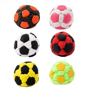 6-Piece Y2K Style Plush Soccer Footbag Set Soft Fleece Portable Foot Play Balls Outdoor Leisure Game Balls For Beach Camping Vacation Party Summer Outdoor Entertainment Supplies