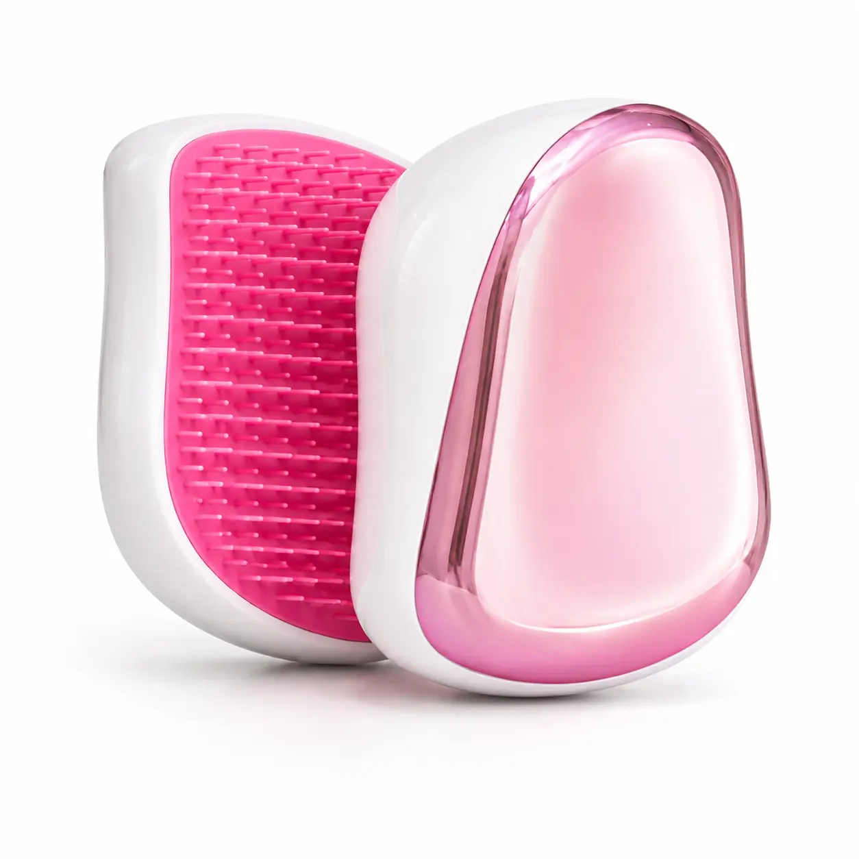 Portable Detangling Hair Brush with Protective Cover, Gentle Flexible Bristles, Scalp Massage & Smooth Styling, Compact Travel Hair Brush for Women