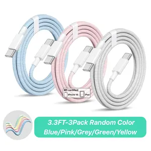 UNIQNOVA Fast Charging Cable 60W USBC to USBC for iPhone 17 16 15 series [MFi Certified] Power Data Transfer Cables TypeC Cord Charger Port Sync