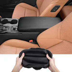 Compatible with Toyota Camry 2025 Accessories Car Center Console Cover Armrest Cover Armrest Box Protector for 9th Gen Camry LE SE XLE XSE -Black with Black Stitches