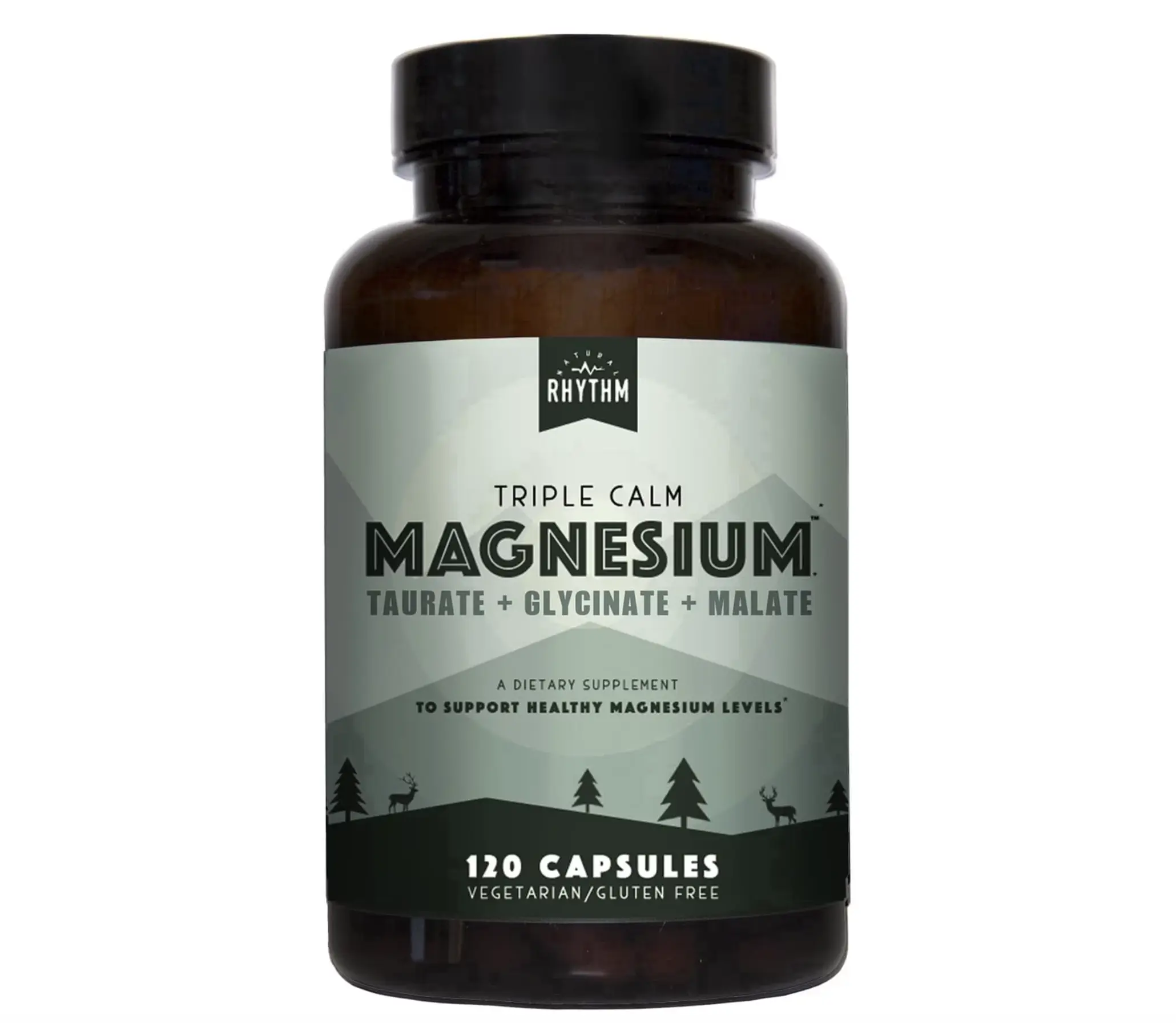 Triple Calm Magnesium - 150mg of Magnesium Taurate, Glycinate, and Malate (120 capsules) Antioxidant Dietary Supplement All Natural Supplement Vitamins Muscle