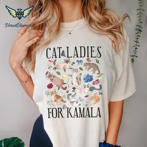 Cat Ladies For Kamala Shirt, Kamala Cat Lady Shirt, Kamala Harris 2024 Shirt, Election 2024, Democrats, Cat Ladies, Political Shirt