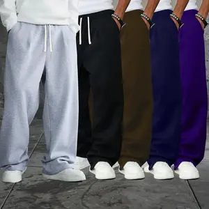 Pack of 3 men’s plain, fashionable, versatile casual sweatpants suitable for work and everyday wear in a boyfriend style
