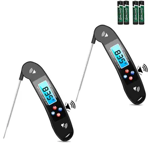 Digital Display Temperature Meter, 1 Count Electronic Measuring Thermometer, Food Kitchen Oil Thermometer, Electronic Probe BBQ Baking Temperature Pen Meter