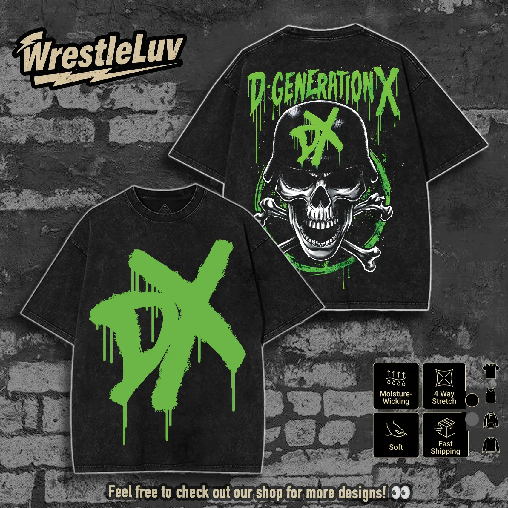 D-Generation X Shirt, D-Generation X WWE tee, Wrestling Shirt, WWE Shirt Vintage Wash Cotton Oversized T-Shirt, Graphic Tee, Gift for Fan, WWE Wrestling, Washable Unisex T-shirt
