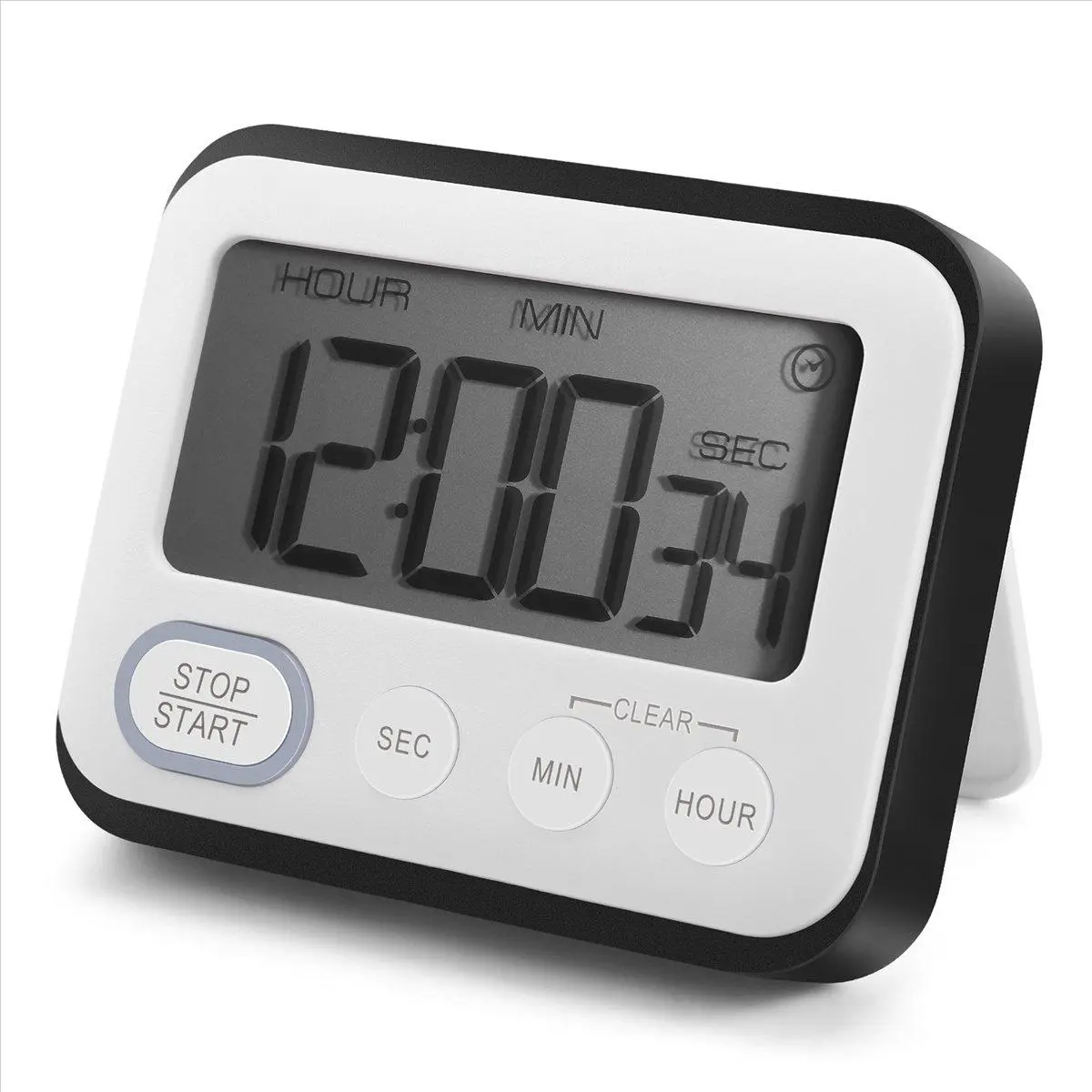 Digital Kitchen Countdown Timer Plastic Set - Loud Alarm, Large LCD, Magnetic Clip-On, Simple Operation, Big Beeper for Cooking Time (Car Exterior Decoration Accessory)