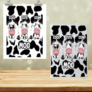 A5 Notebook UVDTF Wrap Cool Cute Cow 7065