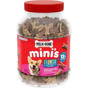 Milk-Bone Flavor Snacks Minis Dog Treats – 36 oz Crunchy Assorted Flavor Biscuits