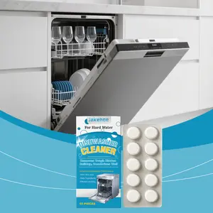 Dishwasher Cleaning Tablets (10 Pieces), Oil Stain Remover, Effervescent Tablets for Home Use, Dishwasher Specific Cleaner