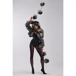 BALLS TO THE WALL FAUX FUR SCARF