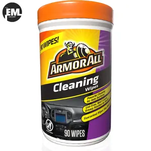 Interior Care Armor All Car Cleaning Wipes, Wipes for Car Interior and Car Exterior, 90 Wipes Each