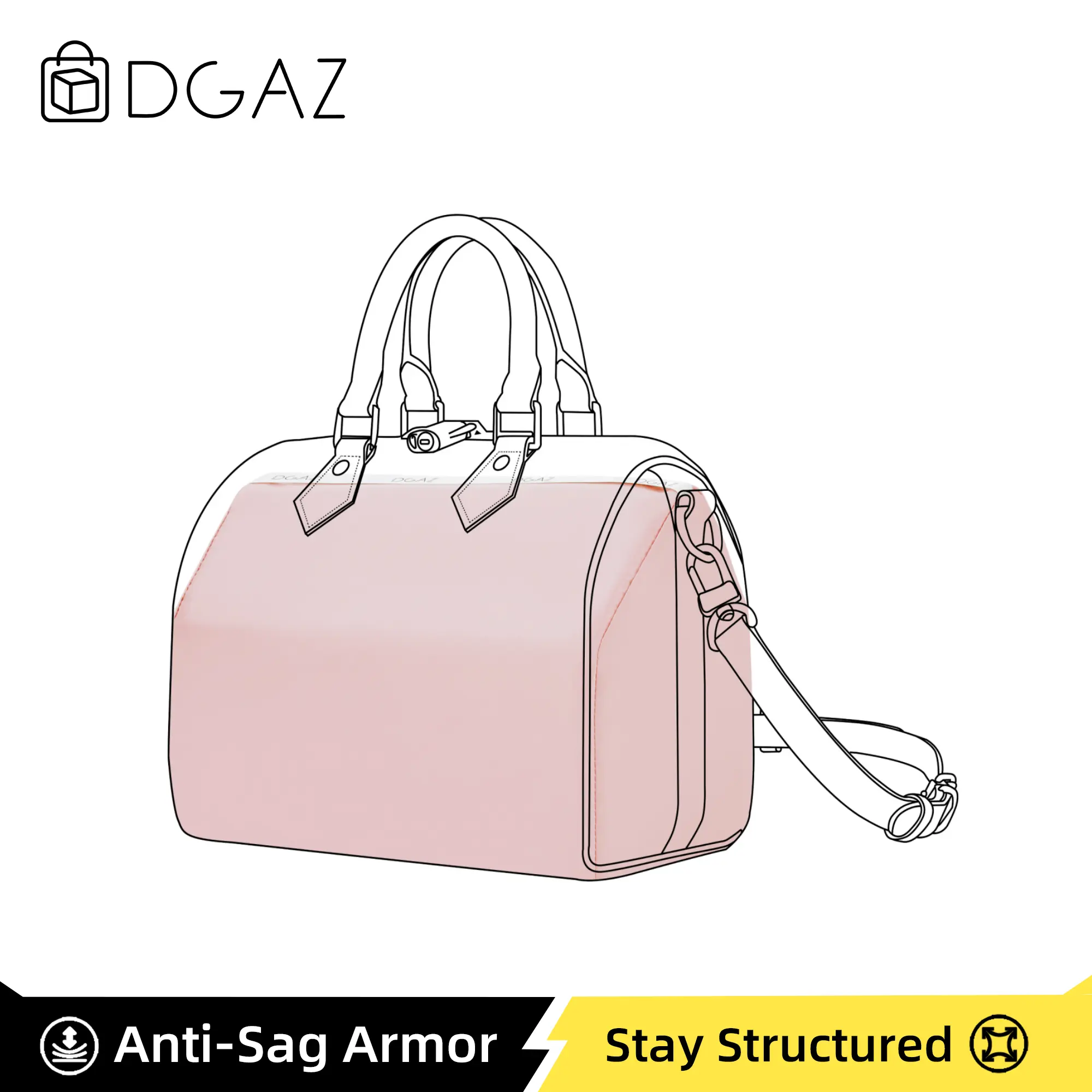 DGAZ Purse Pillow Shaper Insert, Elegant Bag Organizer for LV Speedy New 16/20/25/30/35 Luxury Handbags, Silky Bag Accessory, Elegant Bag Organizers