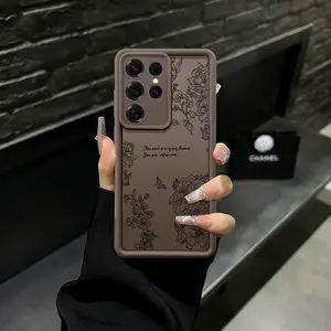 Everlasting Floral Phone Case Elegant Design Loved by All Compatible with Samsung S26 Samsung S25 Samsung S24 iPhone 17 Pro Max 16 Pro Max 15 Pro 14 13 12 11 Series Full Coverage Lens Protection Simple Color Matching Phone Case