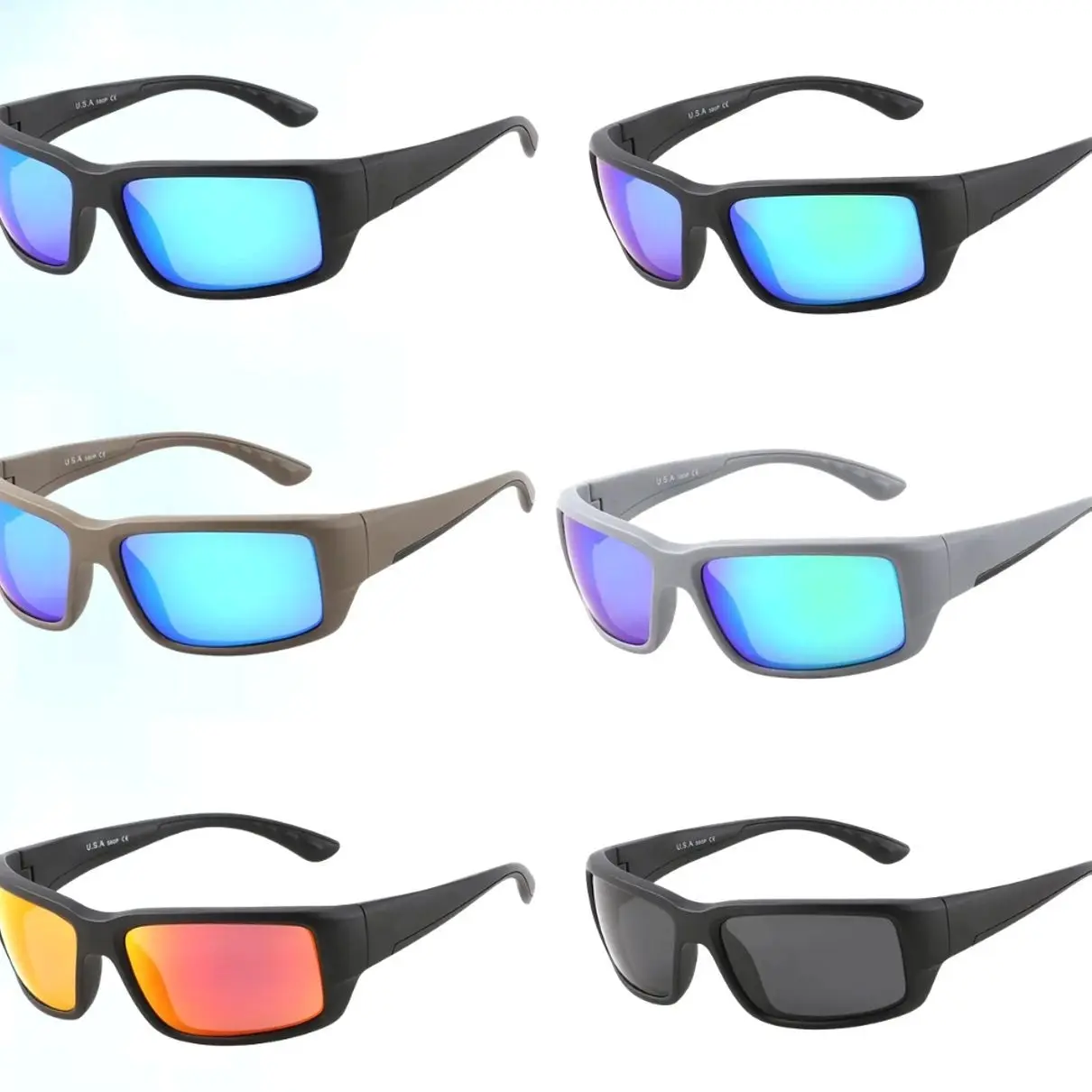 Polarized Sunglasses Fantail Frames Great for Cycling, Motorcycle Riding, Fishing & outdoors - Lightweight frame design made for durability & safety