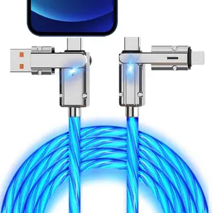 4-in-1 Universal Multi USB Charging Cable，Max Fast Charger Cord with Multiple Connectors for iPhone 16/15/14/13, iPad, Samsung, MacBook Smartphone Cellphone Electronic