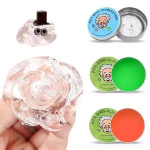* Lab Putty Crystal Clear Glass (1 Pack) Best Thinking Smart Crazy Stress Putty with Tin, Sensory & Bouncing Toy Children Gifts