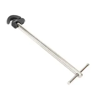 3/8 - 1 1/4 Husky Basin Wrench - Single Tool with Black Handle and Steel Body, Ideal for General Use and Heavy Machinery kit ratchet wrench