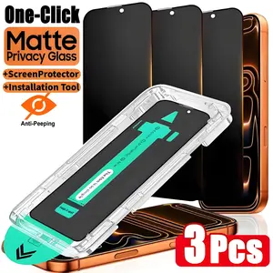 3-Pack Dust-Proof Easy Install Matte Privacy Screen Protector, Compatible with iPhone 17/16 Pro Max/13/12/11/14/15/air/16e/XR/XS Max/x, Smooth Feel, Enhanced Edge Protection