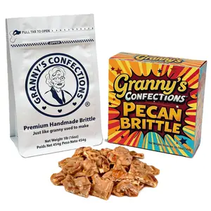 Granny's Confections Handmade Pecan Brittle - One Pound Bag (Pecan Brittle)