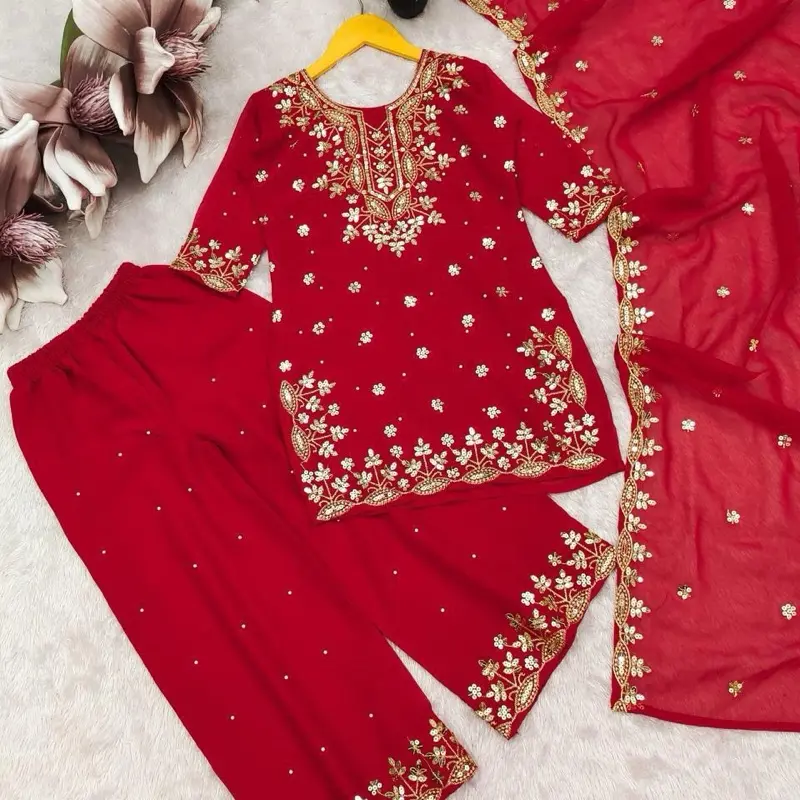 Luxury Red Punjabi Suit for Girls