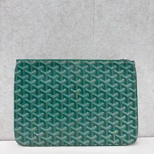 Pre-owned Goyard leather Shoulder Bags Classic Green Goyardine canvas (signature 22050502