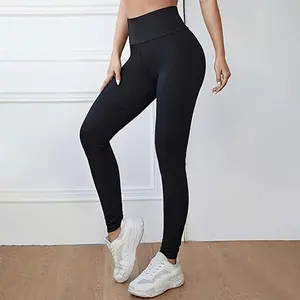 Solid High Waist Leggings, Casual Skinny Stretchy Leggings, Women's Clothing