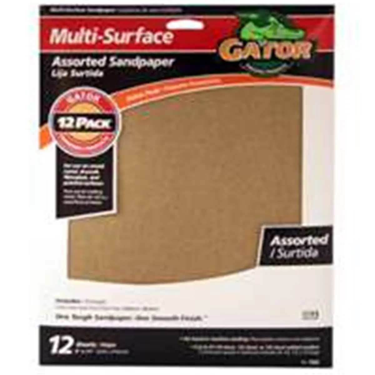 212 MAIN Aluminum Oxide Assorted Grit Sandpapers, 12-Pack, 9x11 in, Multi-Purpose for Home DIY, Car Paint Maintenance, Metal, Fiberglass